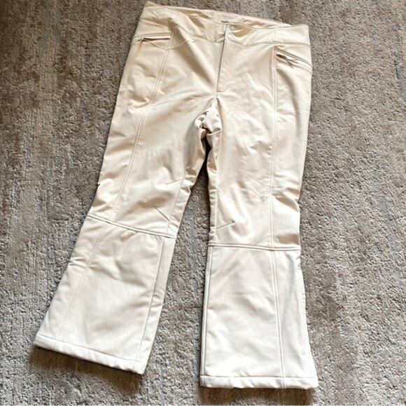 HALFDAYS Emma Soft Shell Ski Pants Snowboarding Waterproof Cream Insulated: 1X - Picture 1 of 11